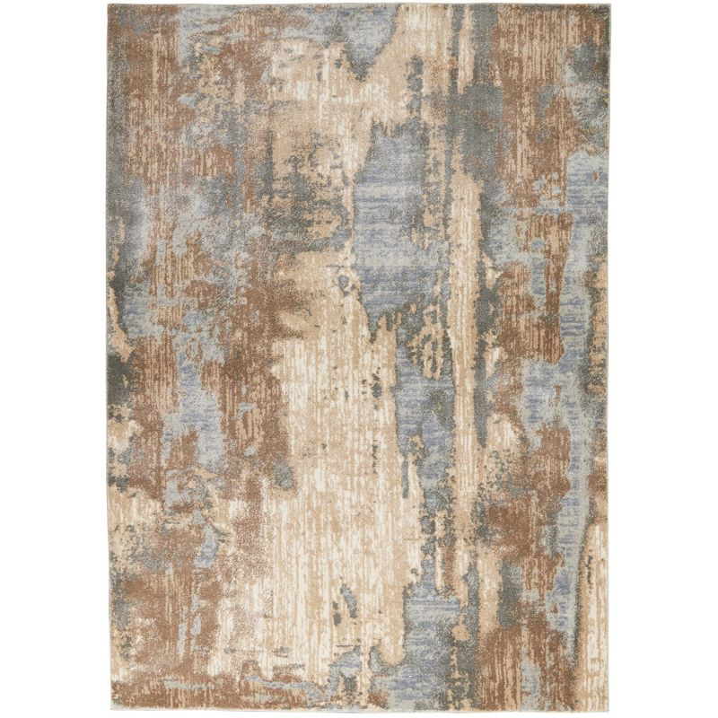 Nourison Home Moroccan Celebration KI386 Gray/Beige/Brown Indoor Area Rug - 5'3 X 7'3