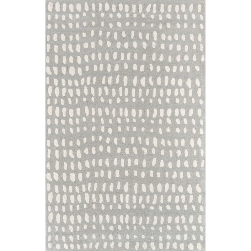 3'6"x5'6" Delmar Area Rug Gray - Novogratz by Momeni: Chevron Pattern, Traditional Style, Wool, Low Pile, Indoor Use
