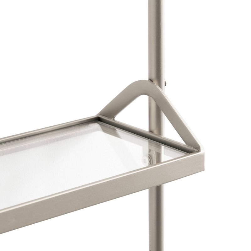 Kate & Laurel All Things Decor 18"x30" Marit Three-Tier Wall Shelf Silver
