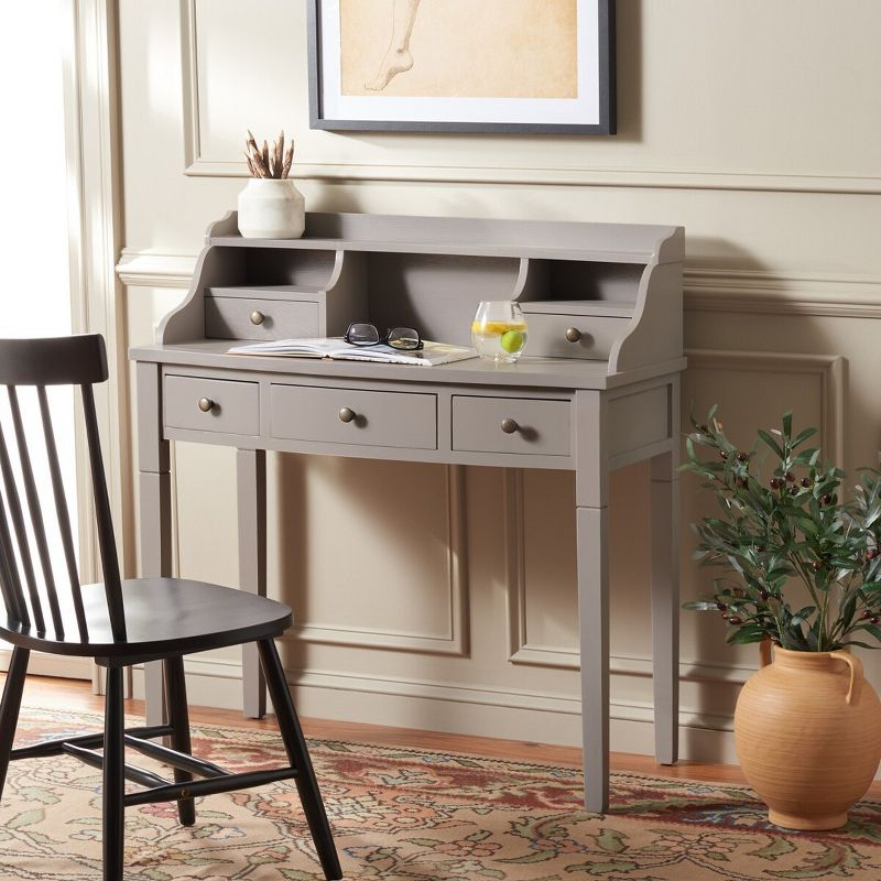 Landon Writing Desk - Quartz Grey - Safavieh