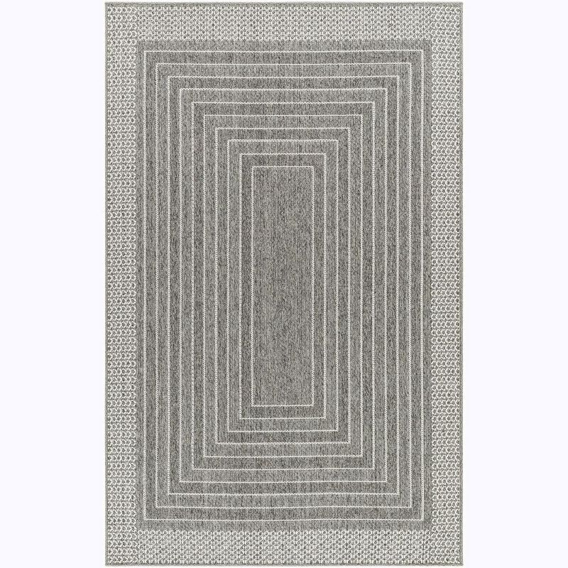 Mark & Day Chaundra 6'6"x9' Rectangle Woven Indoor and Outdoor Area Rugs Medium Gray