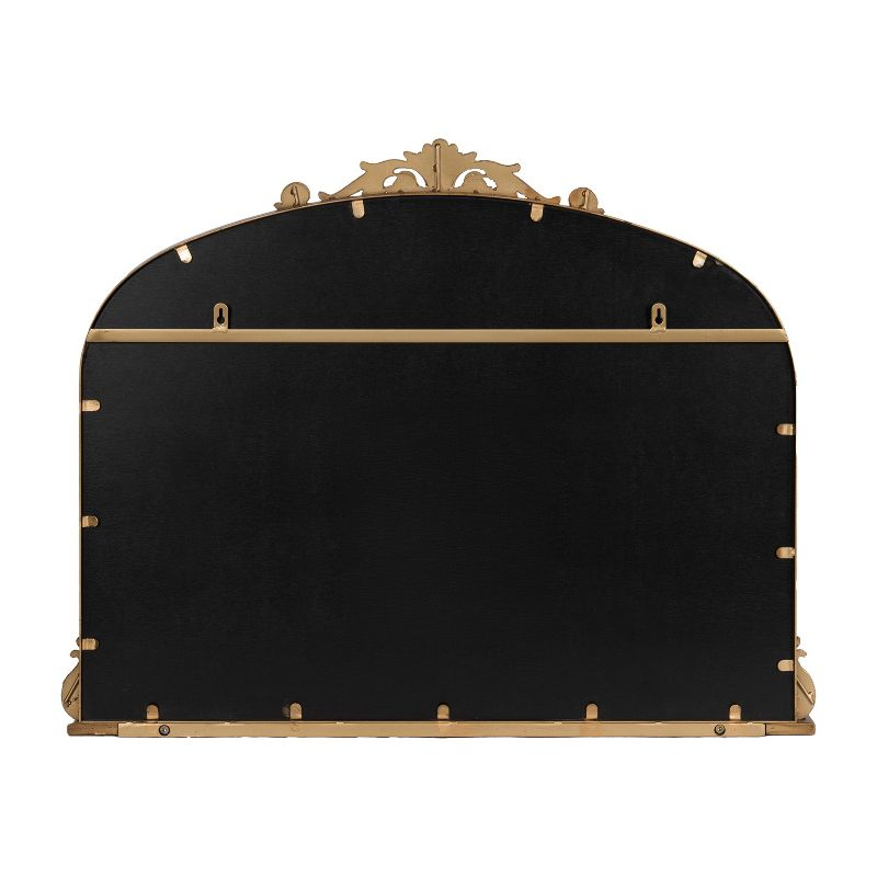 Kate & Laurel All Things Decor 33"x26" Arendahl Traditional Arch Mirror with Shelf Gold