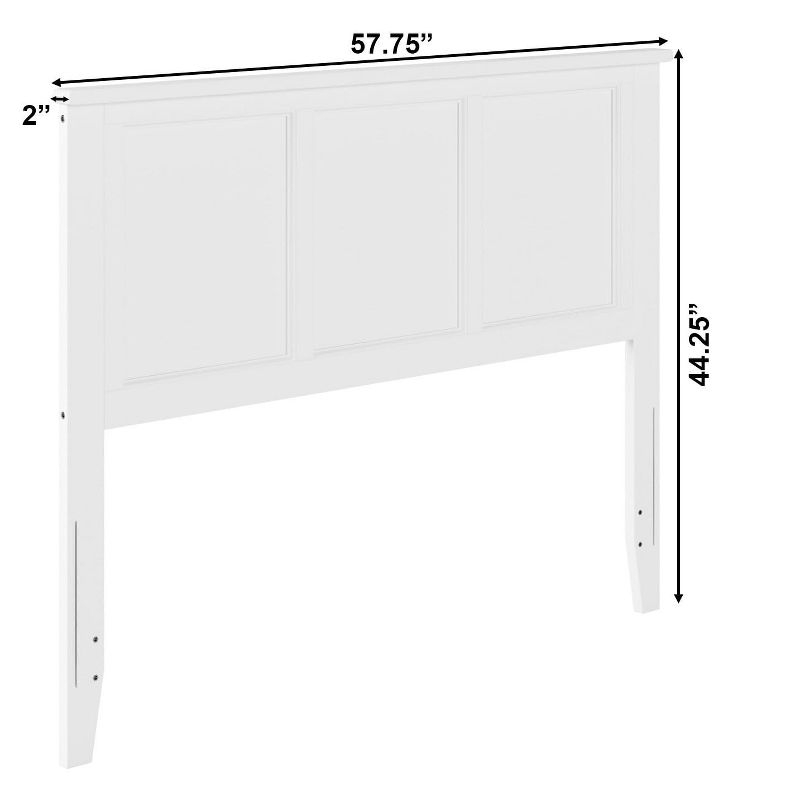 AFI Furnishings Madison Full Headboard with Turbo Charger in White
