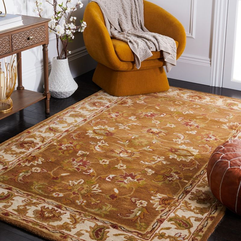 Heritage HG816 Hand Tufted Area Rug - Mocha/Ivory - 3'x5' - Safavieh.