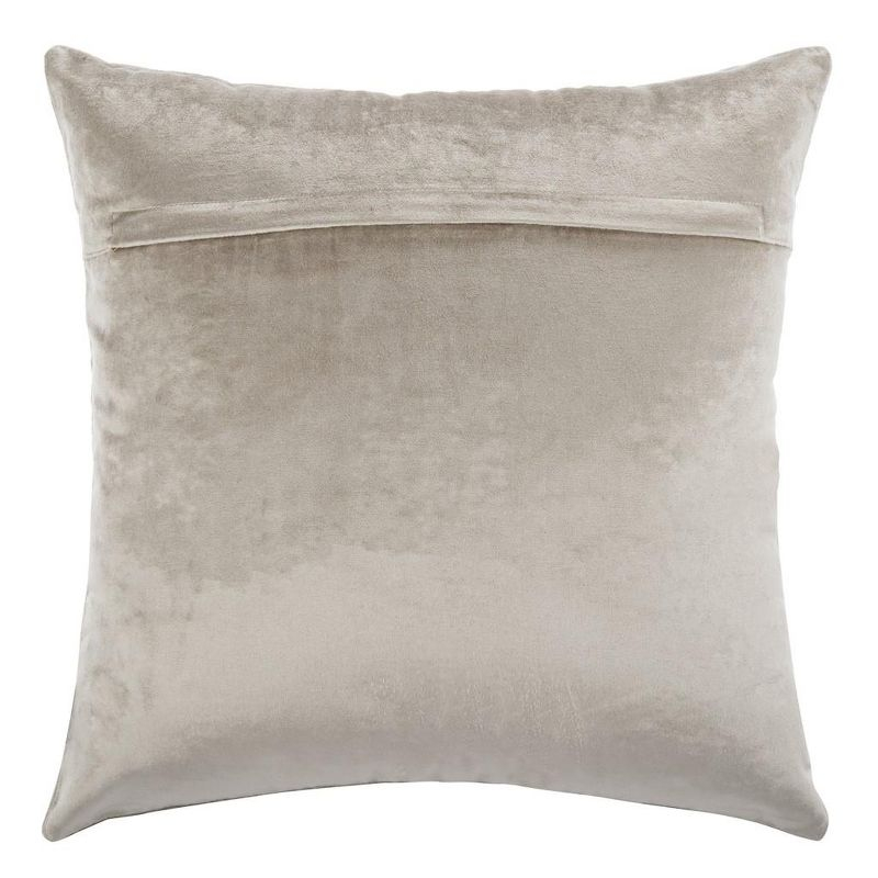 Sydnee Snowflake Pillow - Beige/Silver - 20"X20" - Safavieh