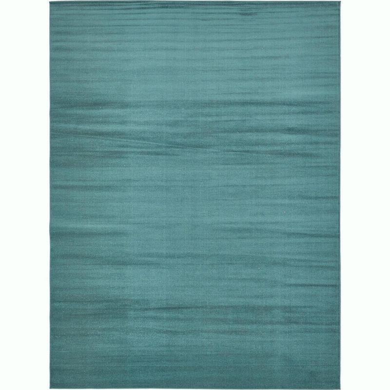 Unique Loom Williamsburg Collection Area Rug - Solid (9'  x 12' 2" Rectangle Turquoise/Teal)