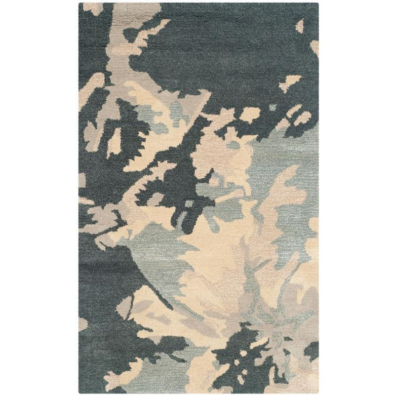 Bella BEL670 Hand Tufted Area Rug - Steel Blue - 4'x6' - Safavieh.