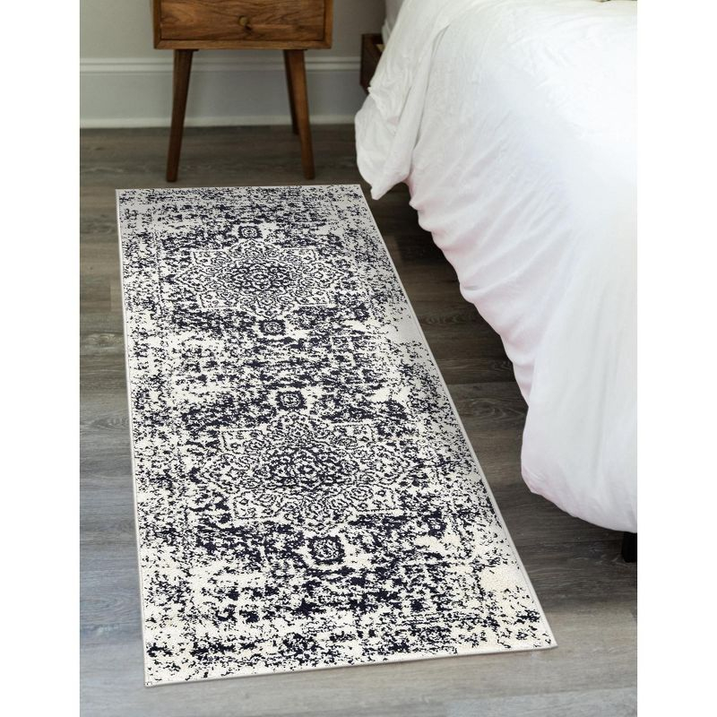Unique Loom 2' 7 x 12' 0 Runner Blue Richmond Medallion Area Rug