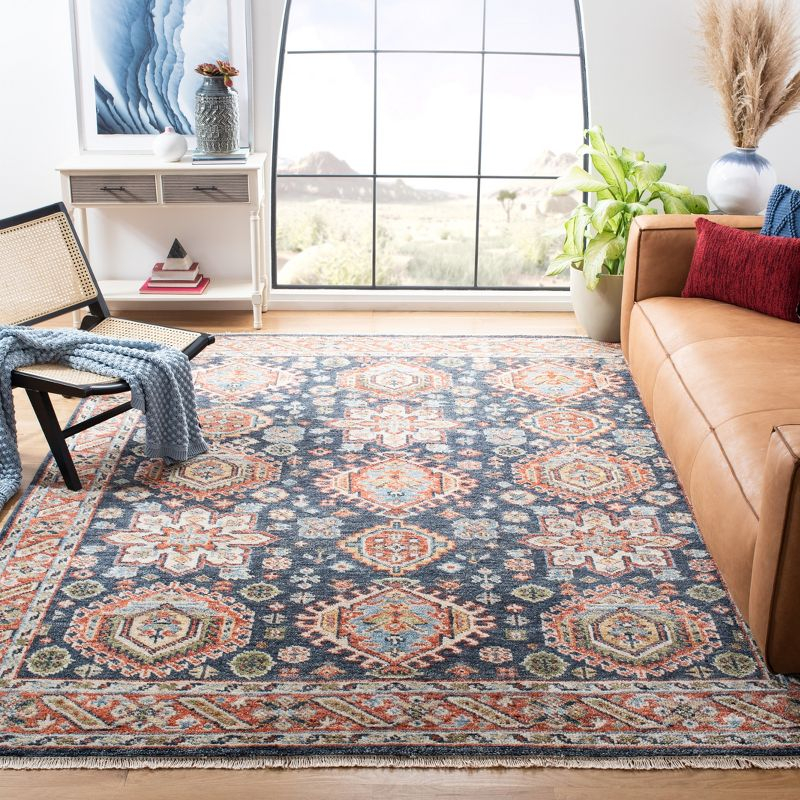 Samarkand SRK172 Hand Knotted Area Rug - Red/Blue - 6'x9' - Safavieh.