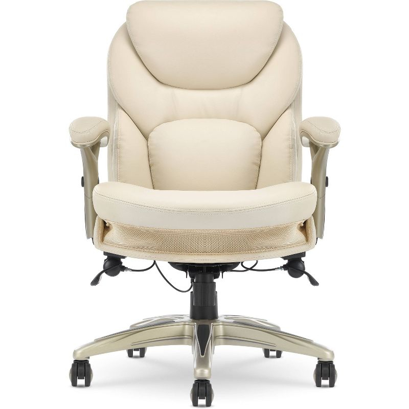 Work Executive Office Chair Ivory - Serta : Ergonomic Pneumatic Height Adjustment, Lumbar Support