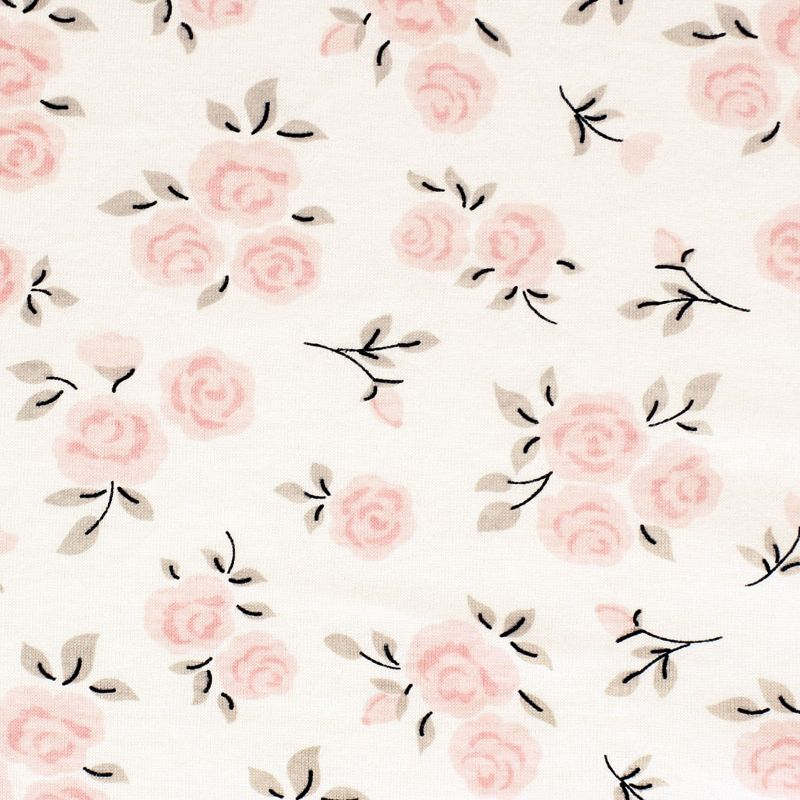 Hudson Baby Infant Girl Cotton Toddler Pillow Case, Neutral Pink Floral, One Size