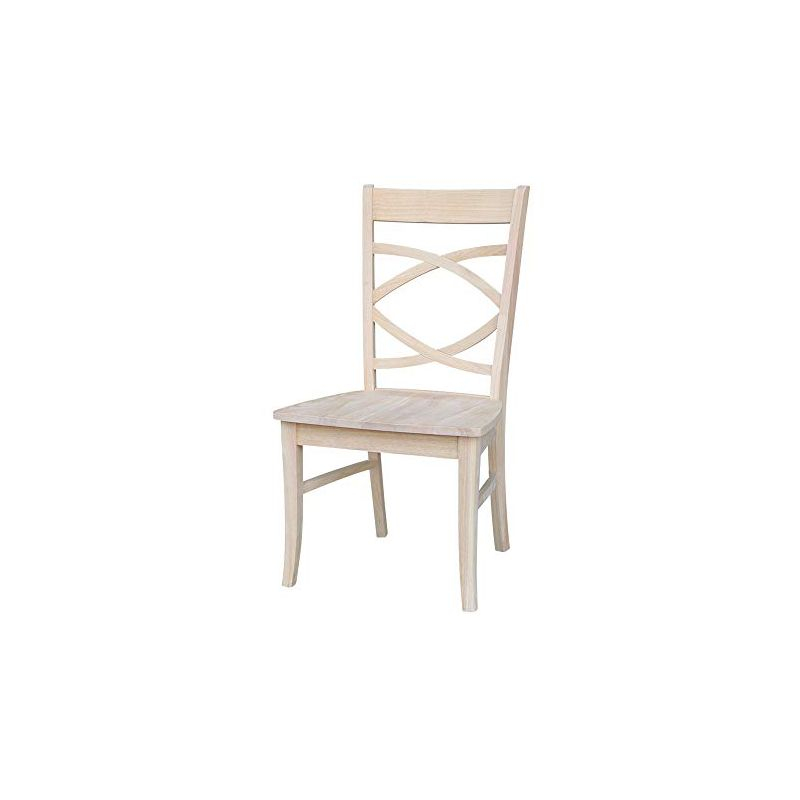 International Concepts Set of Two Milano Chairs with Wood Seats