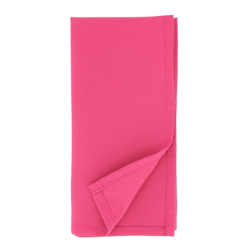 Saro Lifestyle Everyday Cloth Table Napkins (Set of 12), Fuchsia, 20" x 20"