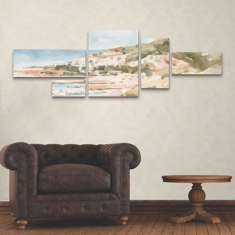Trademark Fine Art Emma Caroline  Neutral Seaside II 5 Piece Panel Set Art