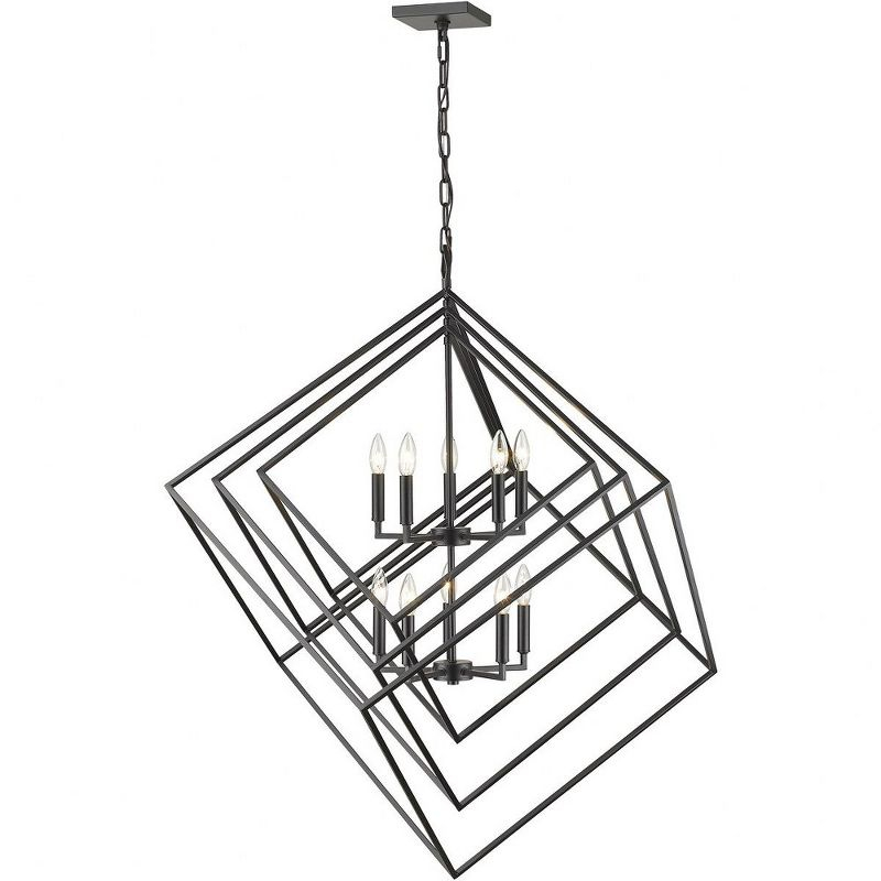 Z-Lite Euclid 10 - Light Chandelier in  Matte Black