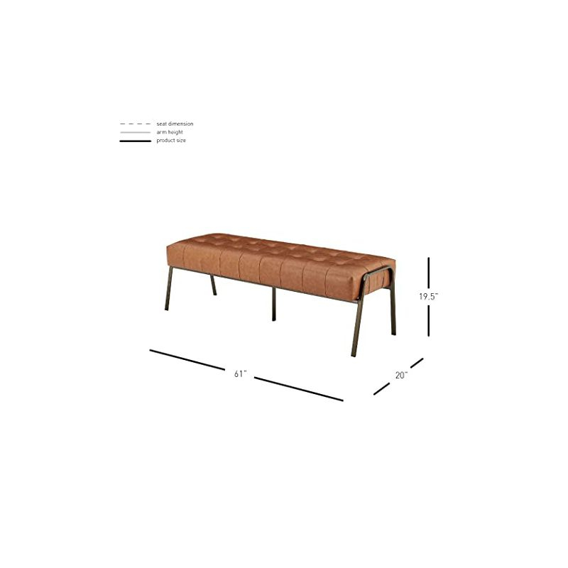 New Pacific Direct Venturi PU Tufted Bench
