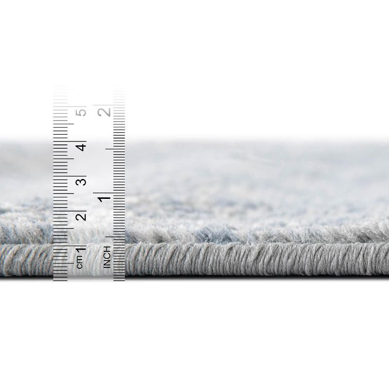 Unique Loom Portland Collection Area Rug - Woodburn (9'  x 12' Rectangle Blue/Ivory)