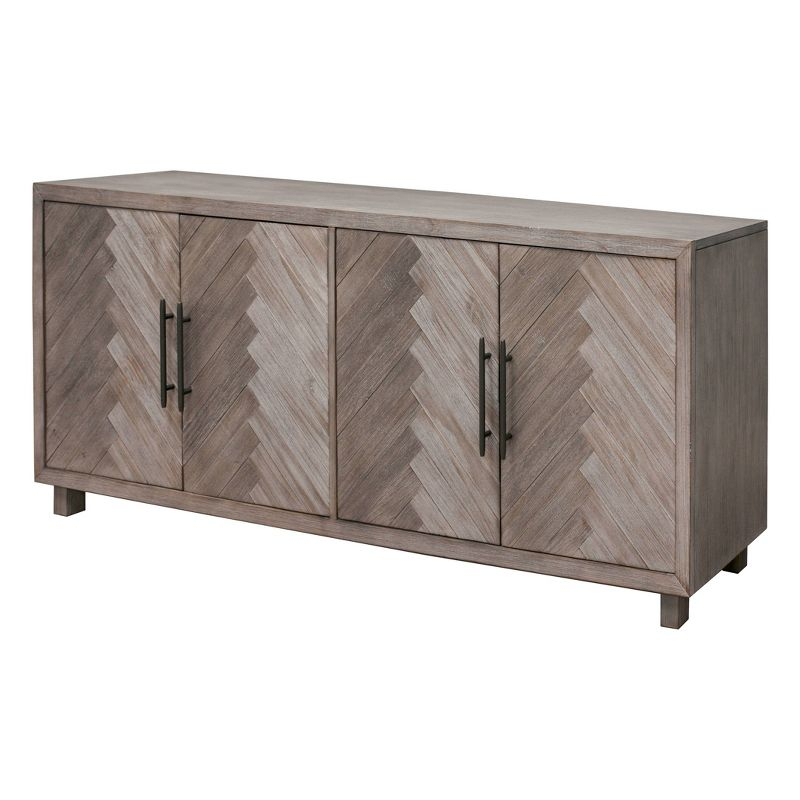 Palisades 4 Door Console TV Stand for TVs up to 80" Gray - Martin Furniture