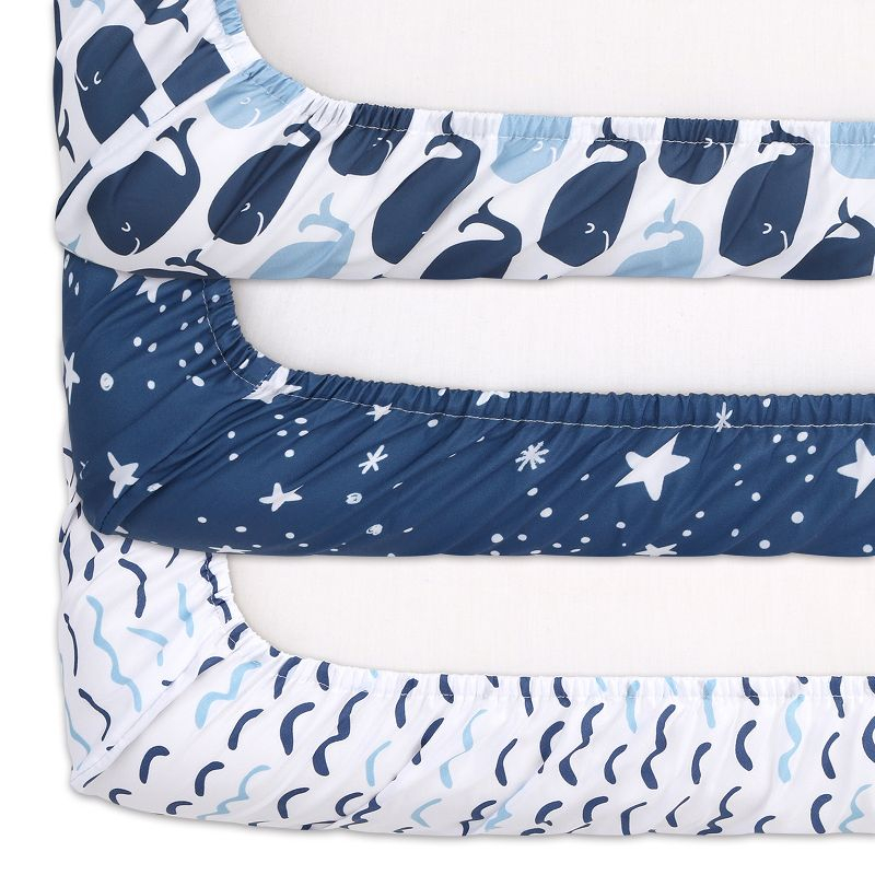 The Peanutshell Nautical Changing Pad Cover for Boys, 3-Pack