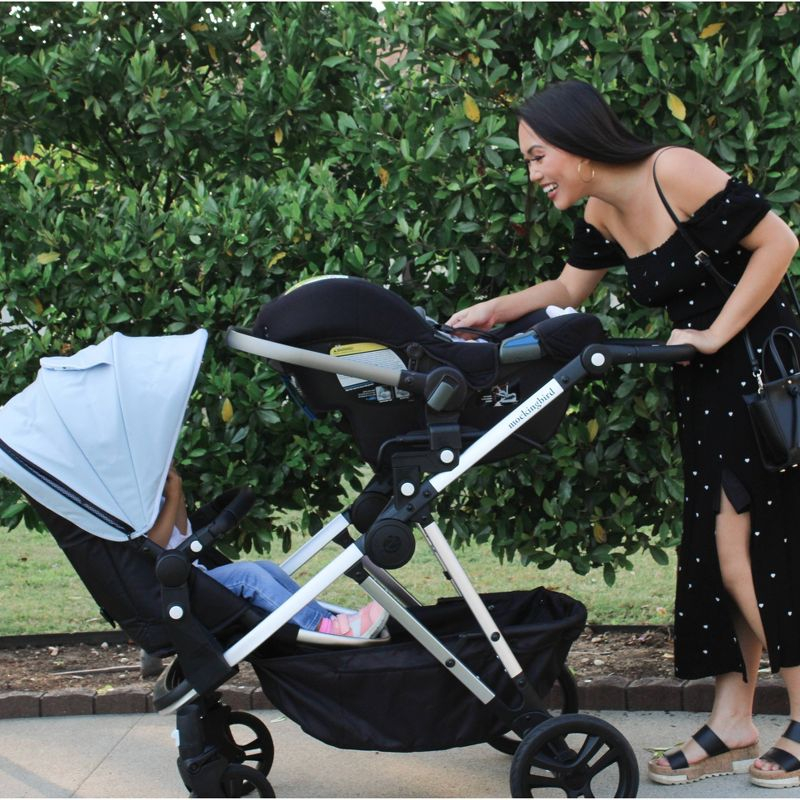Mockingbird Single-To-Double Stroller 2.0 - Black Windowpane