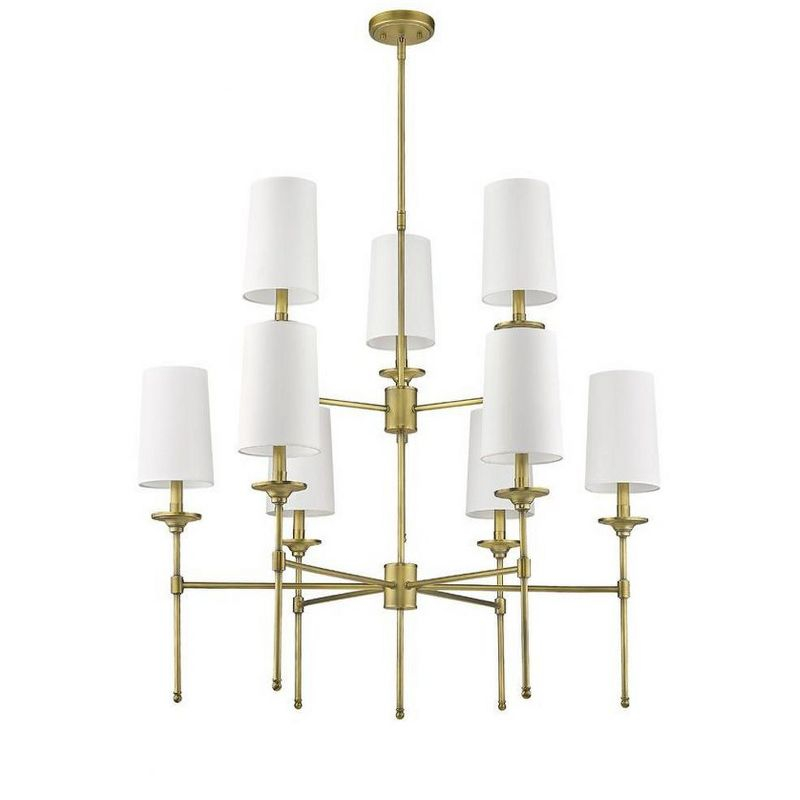 Z-Lite Emily 9 - Light Chandelier in  Rubbed Brass