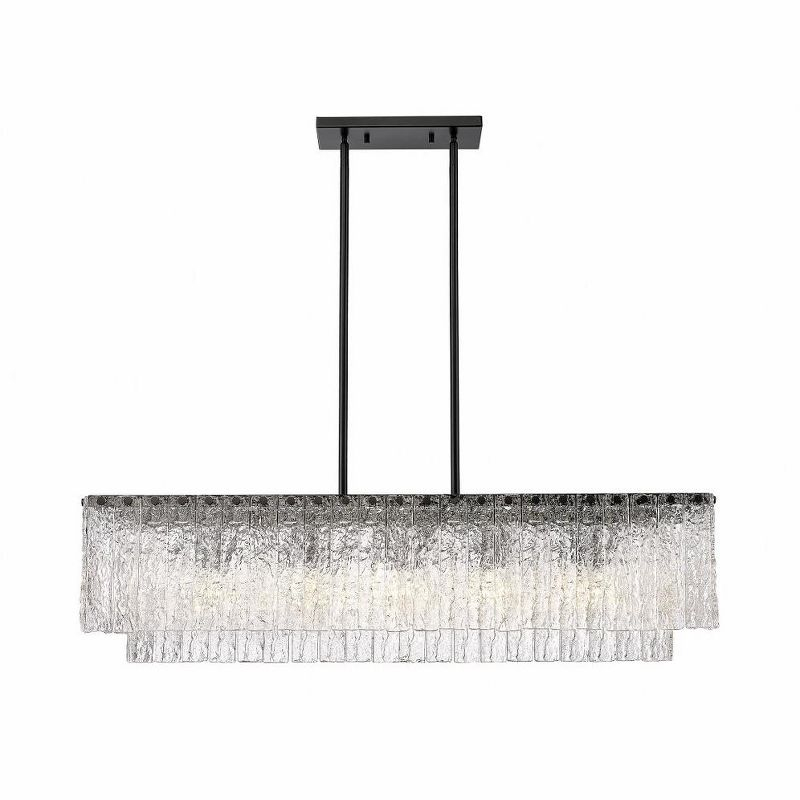 Z-Lite Glacier 5 - Light Island Pendant Light in  Matte Black