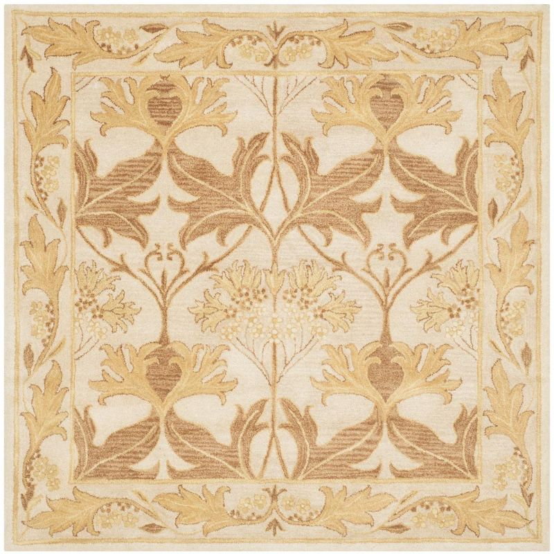 Antiquity AT841 Hand Tufted Indoor Area Rug - Beige/Gold - 6'x6' - Safavieh
