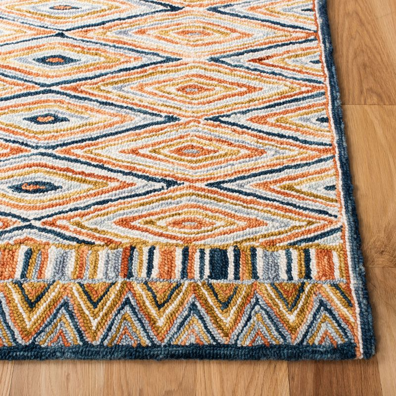 Aspen APN808 Hand Tufted Indoor Accent Rug - Gold/Rust - 3' Round - Safavieh