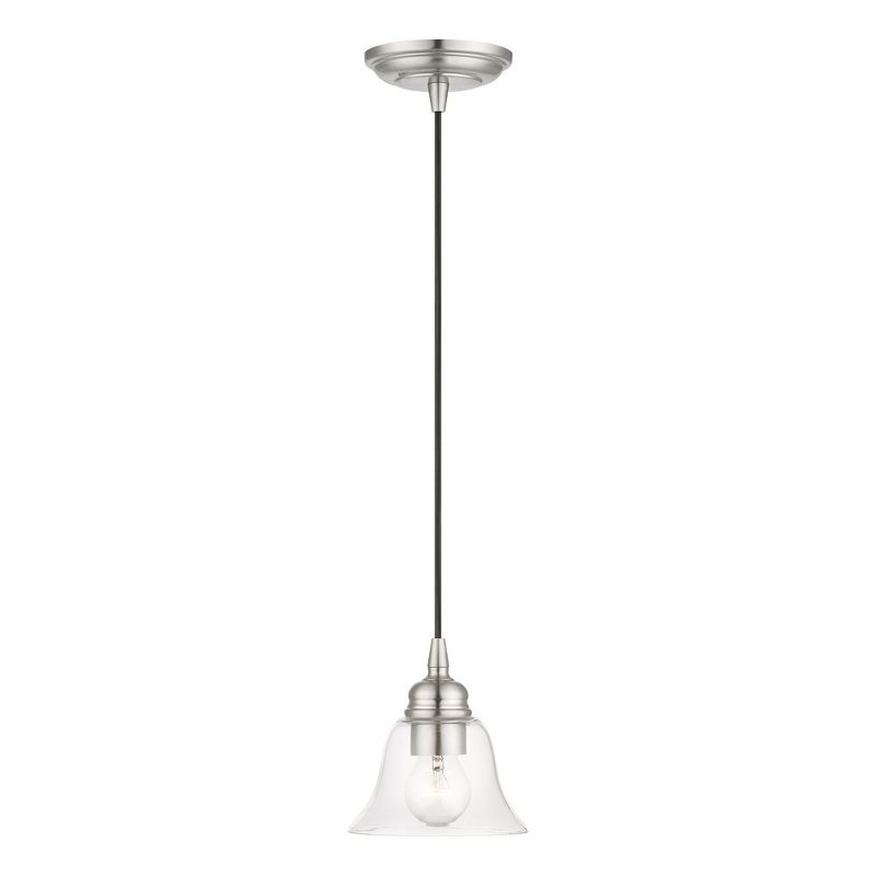 Livex Lighting Moreland 1 - Light Pendant in  Brushed Nickel