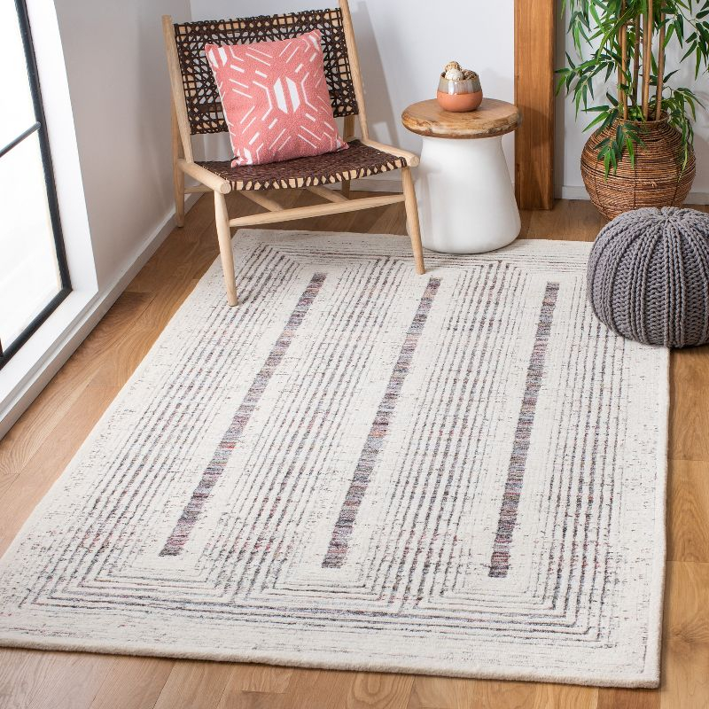 Metro MET991 Hand Tufted Indoor Area Rug - Red/Ivory - 4'x6' - Safavieh