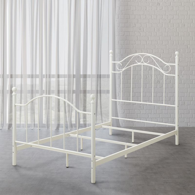 RealRooms Marlo Metal Bed Frame, Twin, White