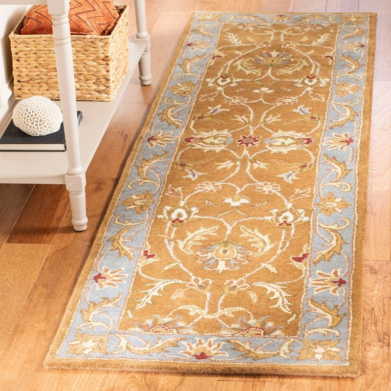 Heritage HG812 Hand Tufted Runner Rug - Brown/Blue - 2'3"x6' - Safavieh.
