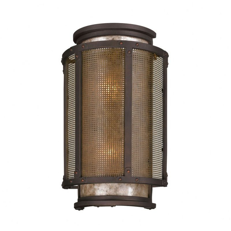 Troy Lighting Copper Mountain 2 - Light Wall Light in  Centennial Rust Silver Mica Shade
