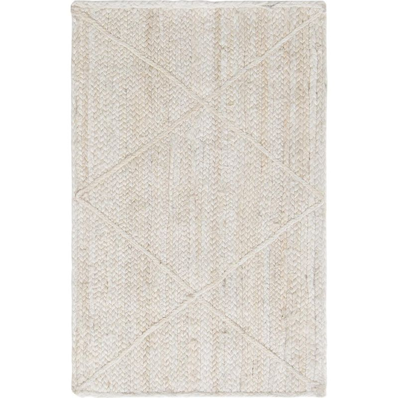 Unique Loom 2' 0 x 3' 1 Braided Jute Ivory Area Rug