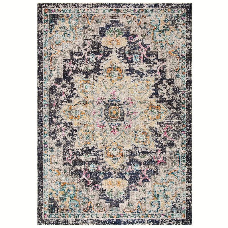 Madison MAD473 Power Loomed Indoor Area Rug - Black/Gold - 4'x6' - Safavieh