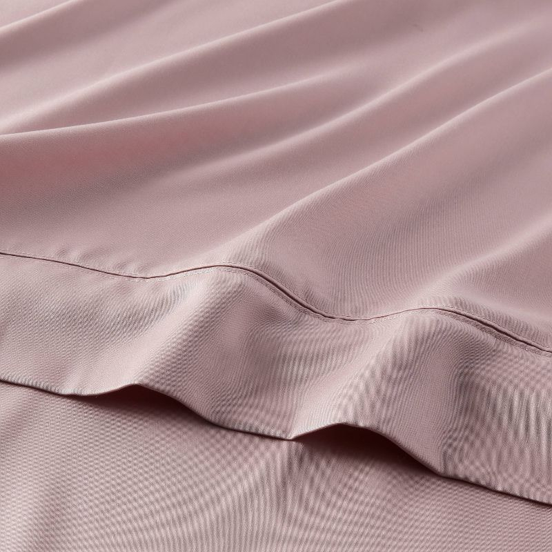 Twin/Twin XL 320 Thread Count Cool TENCEL® Lyocell Sheet Set Rose Ash - Threshold™: Satin Weave, OEKO-TEX Certified