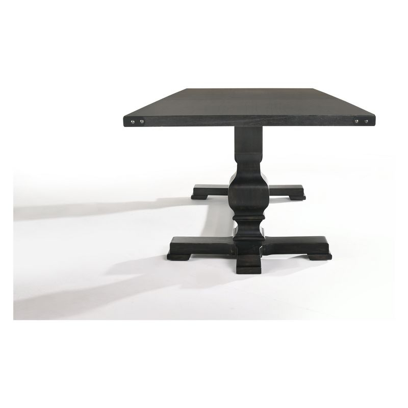 Morland Dining Table Vintage Black - Acme Furniture: Rectangular, Non-Extension, Seats 6