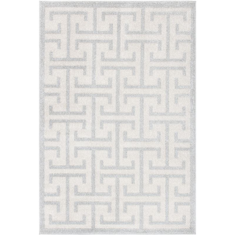 Amherst AMT404 Power Loomed Area Rug - Ivory/Light Grey - 4'x6' - Safavieh.