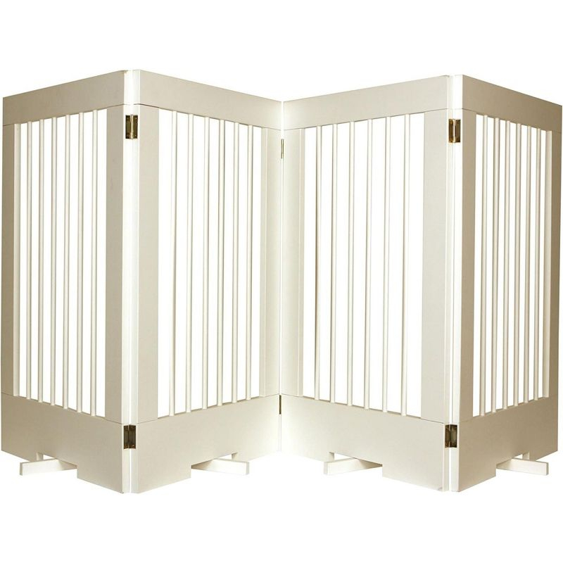 Cardinal Gates 4PG 4-Panel Freestanding Pet Gate - Adjustable Wooden Dog Gate