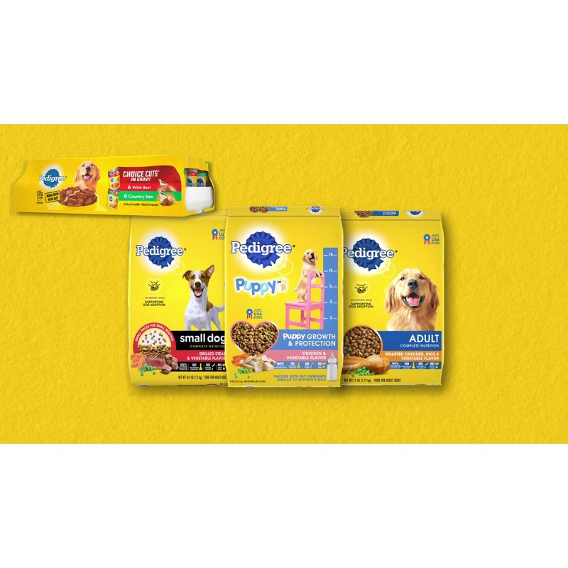 Pedigree Grilled Beef, Grain, Steak and Vegetable Flavor Adult Dry Dog Food - 44lbs