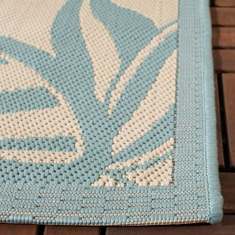 Courtyard CY6109 Power Loomed Indoor/Outdoor Area Rug - Light Grey/Anthracite - 4'x5'7" - Safavieh.
