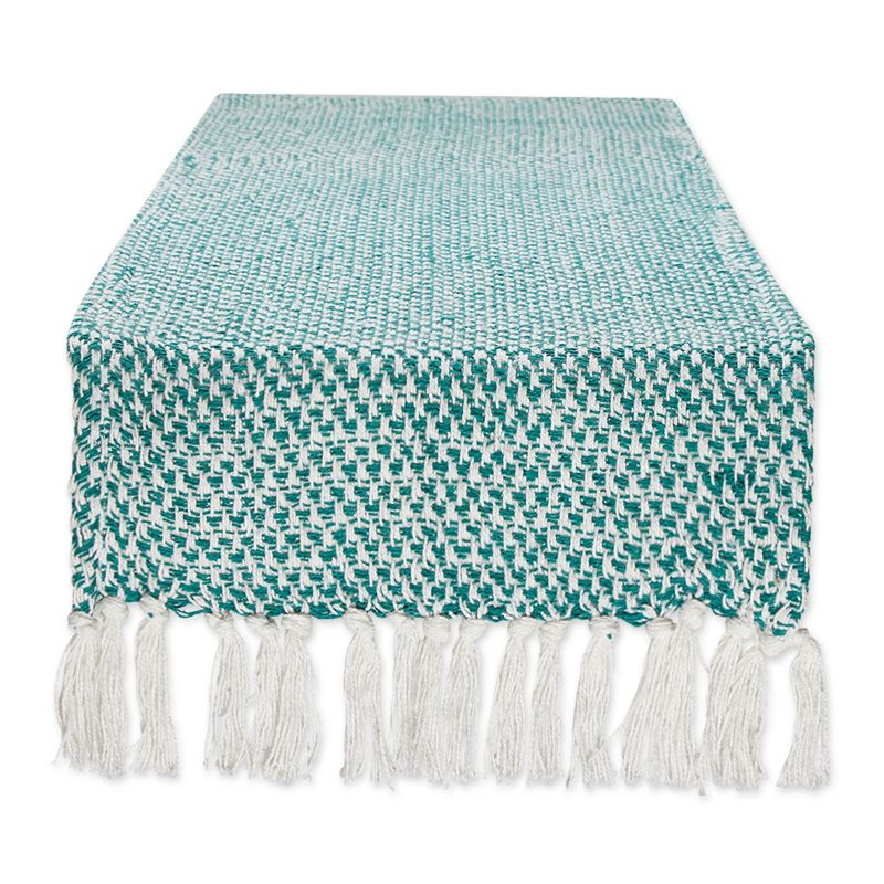 Design Imports  Teal Woven Table Runner 15X108