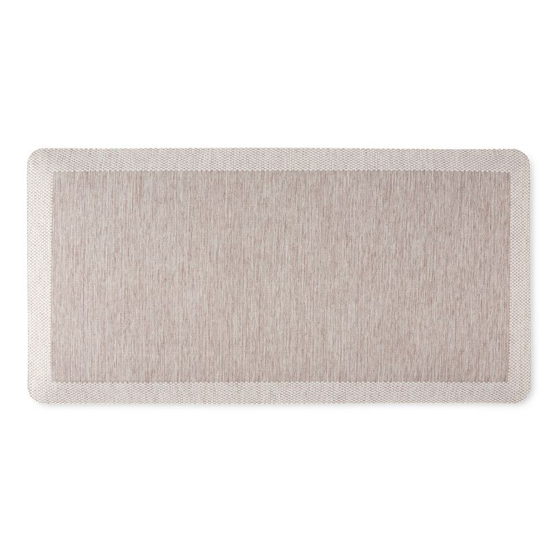 MARTHA STEWART Mira Modern Heathered Anti-Fatigue Air-Infused Kitchen Mat, Coffee Brown, 19.6"x39"