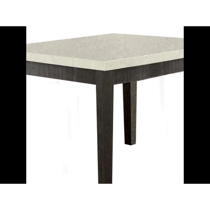 54" Nolan Accent Table White Marble/Salvage Dark Oak - Acme Furniture
