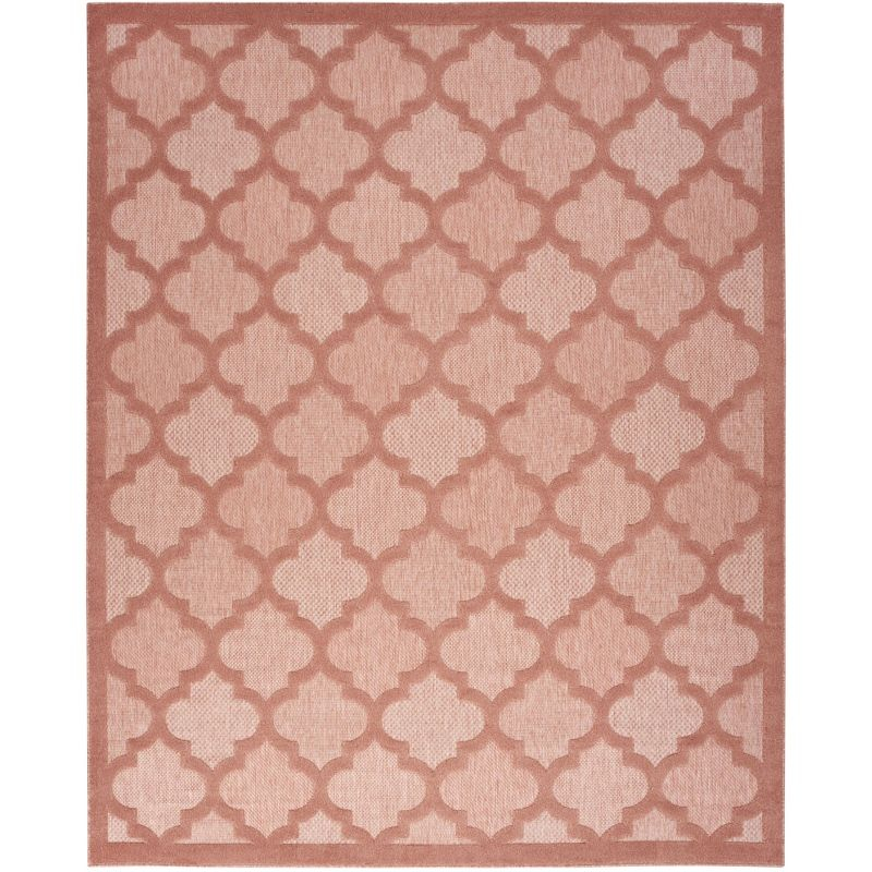 Nourison Easy Care 7' x 10' Coral/Orange Indoor/Outdoor Rug