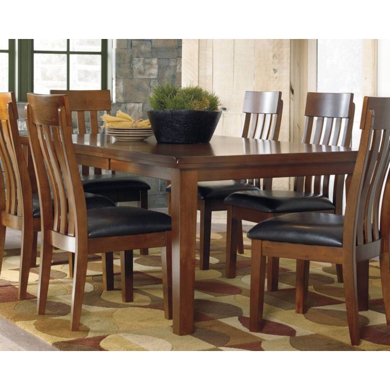 Ralene Rectangular Butterfly Extendable Dining Table Wood/Medium Brown - Signature Design by Ashley: Plank-Style, Seats 6