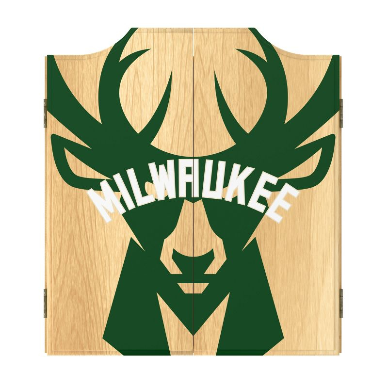 Trademark Global NBA Trademark Global Bristle Dartboard And Cabinet Set (Darts Included)
