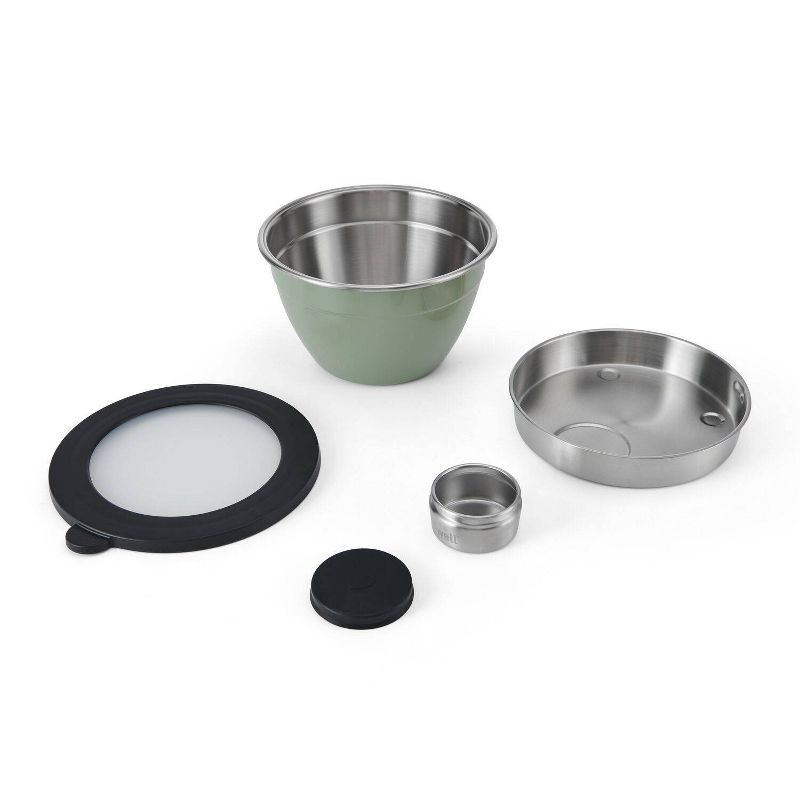 S'well 64oz Salad Bowl Kit Sage: Stainless Steel, Leakproof, Dishwasher-Safe, Salad Container with Lid
