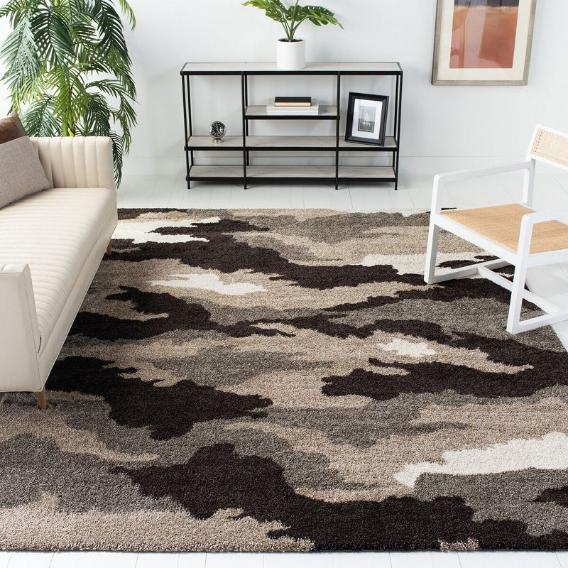 Florida Shag SG453 Power Loomed Indoor Area Rug - Beige/Multi - 8'x10' - Safavieh.