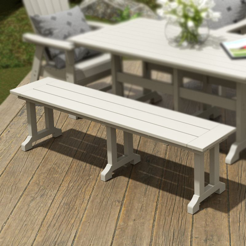 WestinTrends  Outdoor Patio Dining Bench, Sand